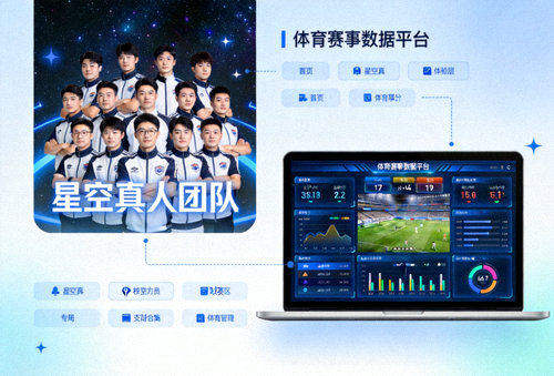 星空真人团队与体育赛事数据平台展示